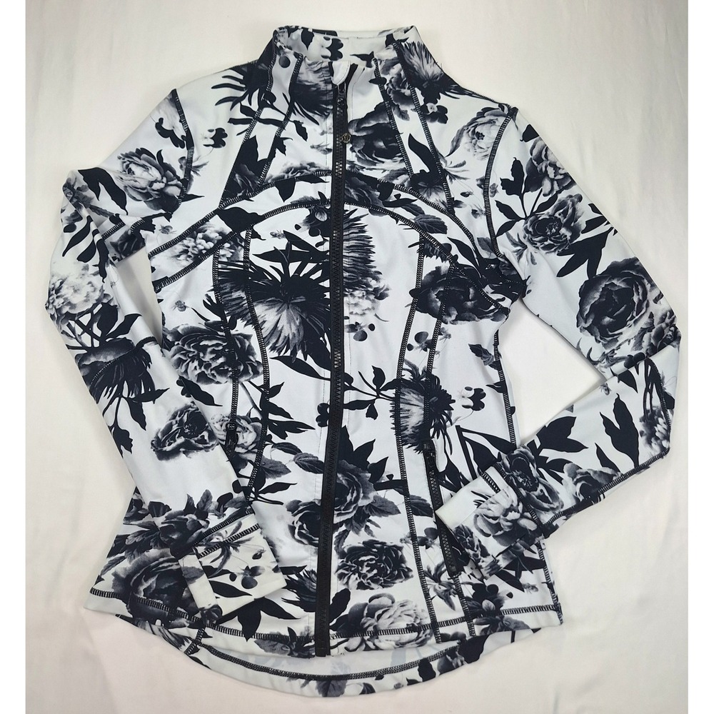 Lululemon‎ Forme Jacket Brisk Bloom  Full Zip Athletic Track Jacket Size 6